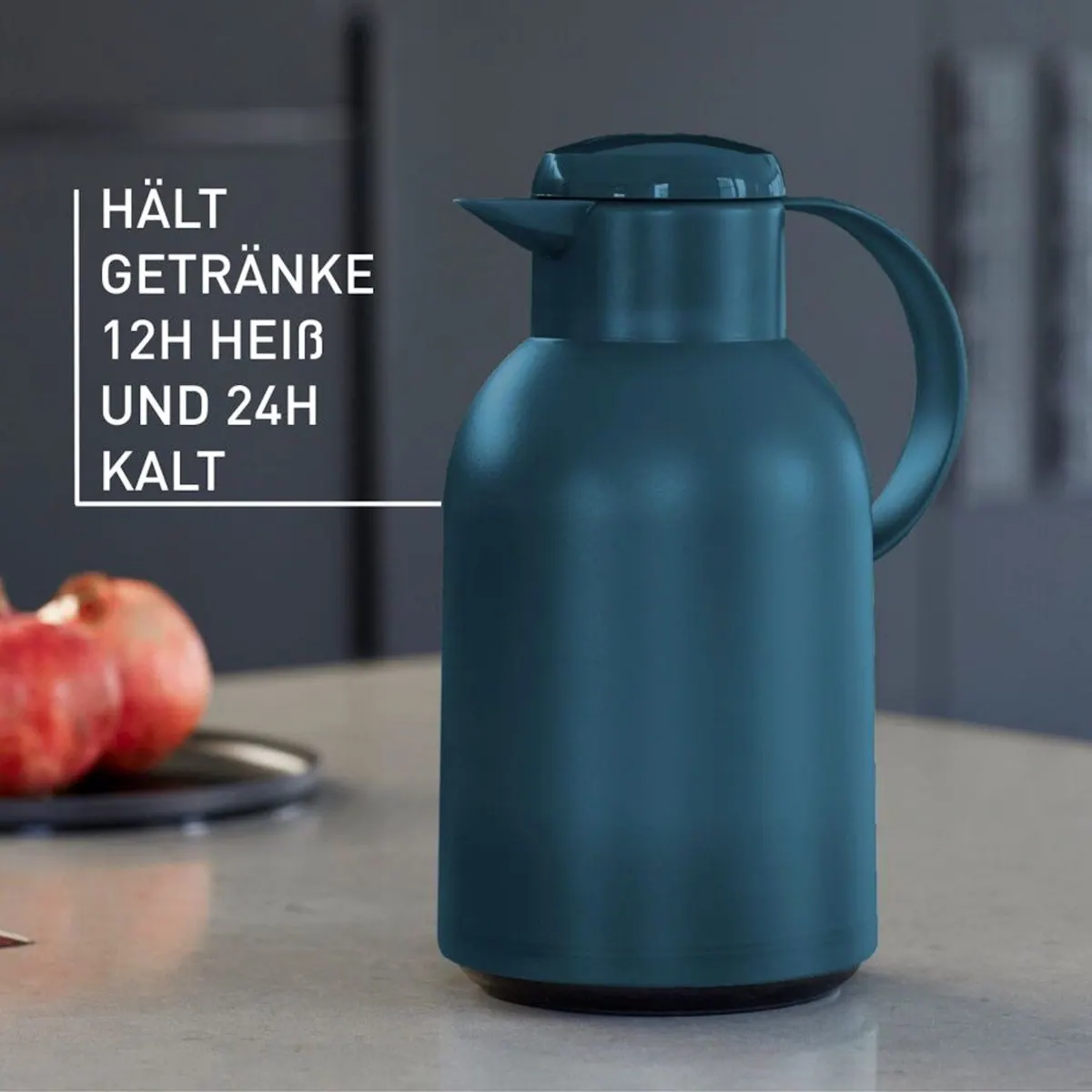 Emsa Samba Isolierkanne, 1,5 l XXL, zeitloses Design, 24h kalt, 12h warm 3