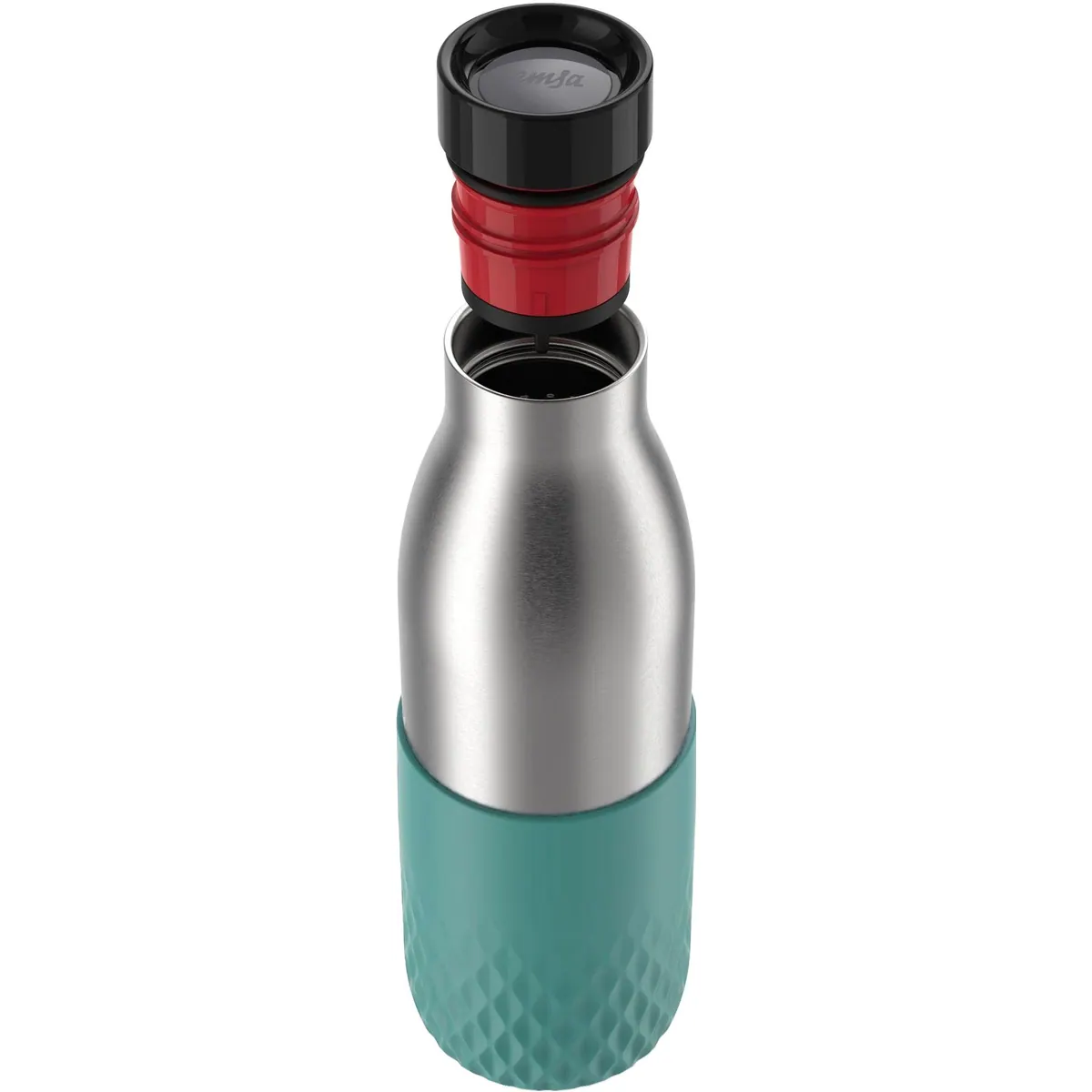 Emsa Bludrop Sleeve Trinkflasche, Edelstahl/Silikon, 12h warm/24h kühl, 100% auslaufsicher 3