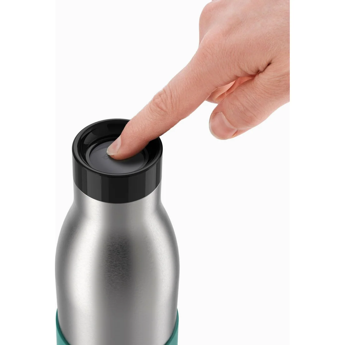 Emsa Bludrop Sleeve Trinkflasche, Edelstahl/Silikon, 12h warm/24h kühl, 100% auslaufsicher 5