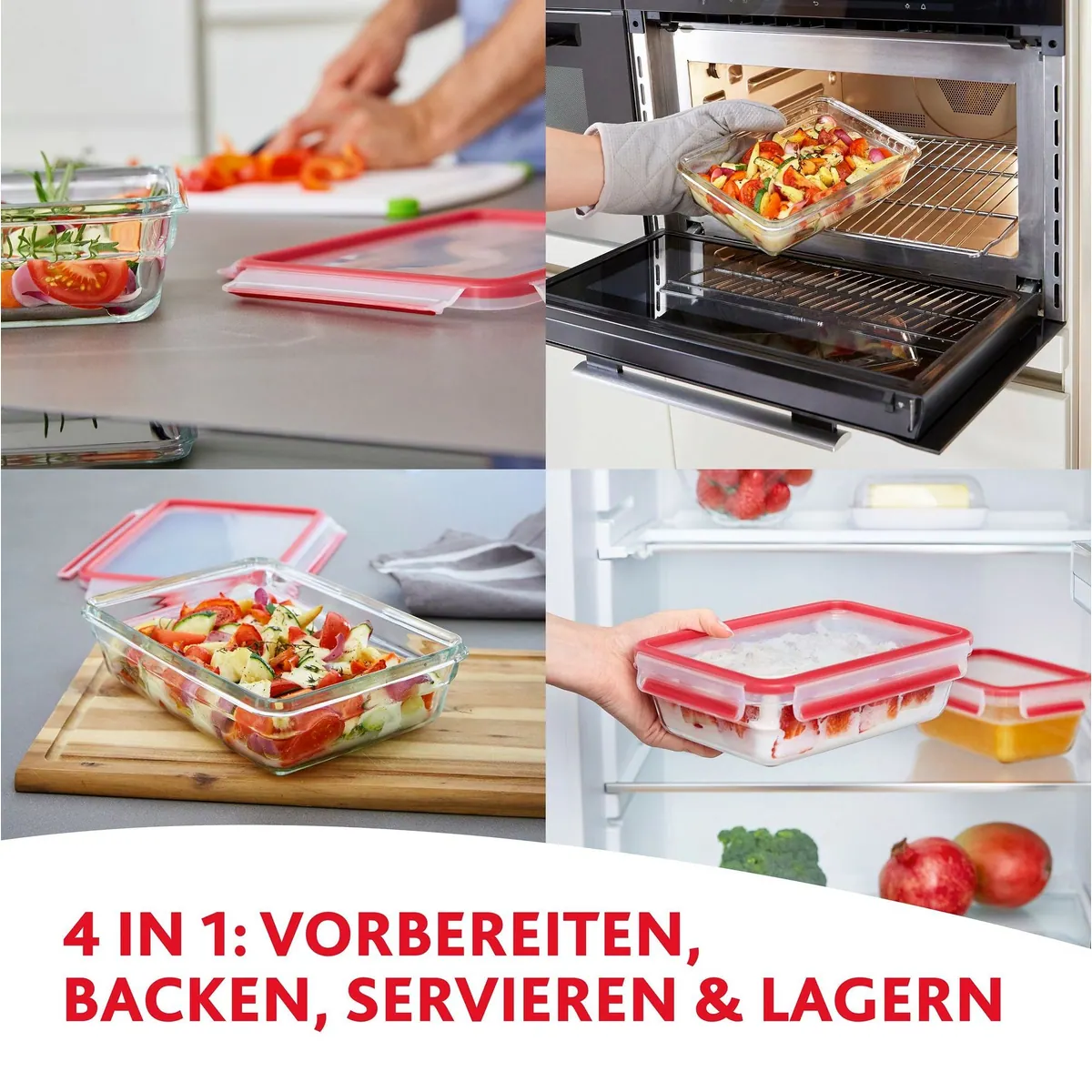 Emsa Clip & Close Glas Set, 4-tlg., 100 % auslaufsicher, spülmaschinenfest 5