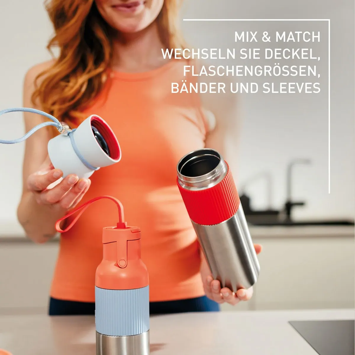 Emsa beYou Isolierflasche, Flip-Verschluss, 100% dicht, spülmaschinengeeignet 5