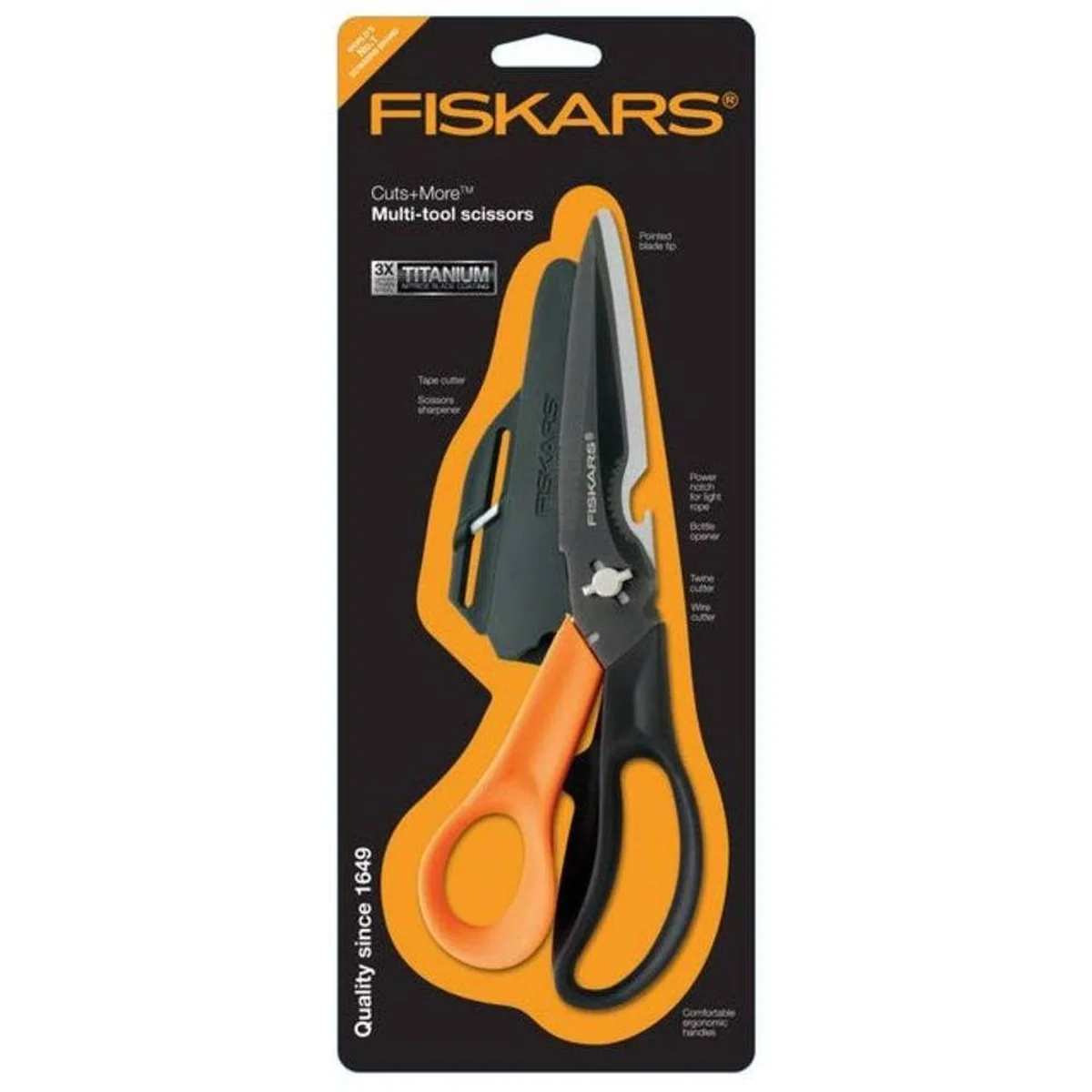 Fiskars Cuts + More Universalschere, vielseitig einsetzbar, ergonomisch gestaltet 5