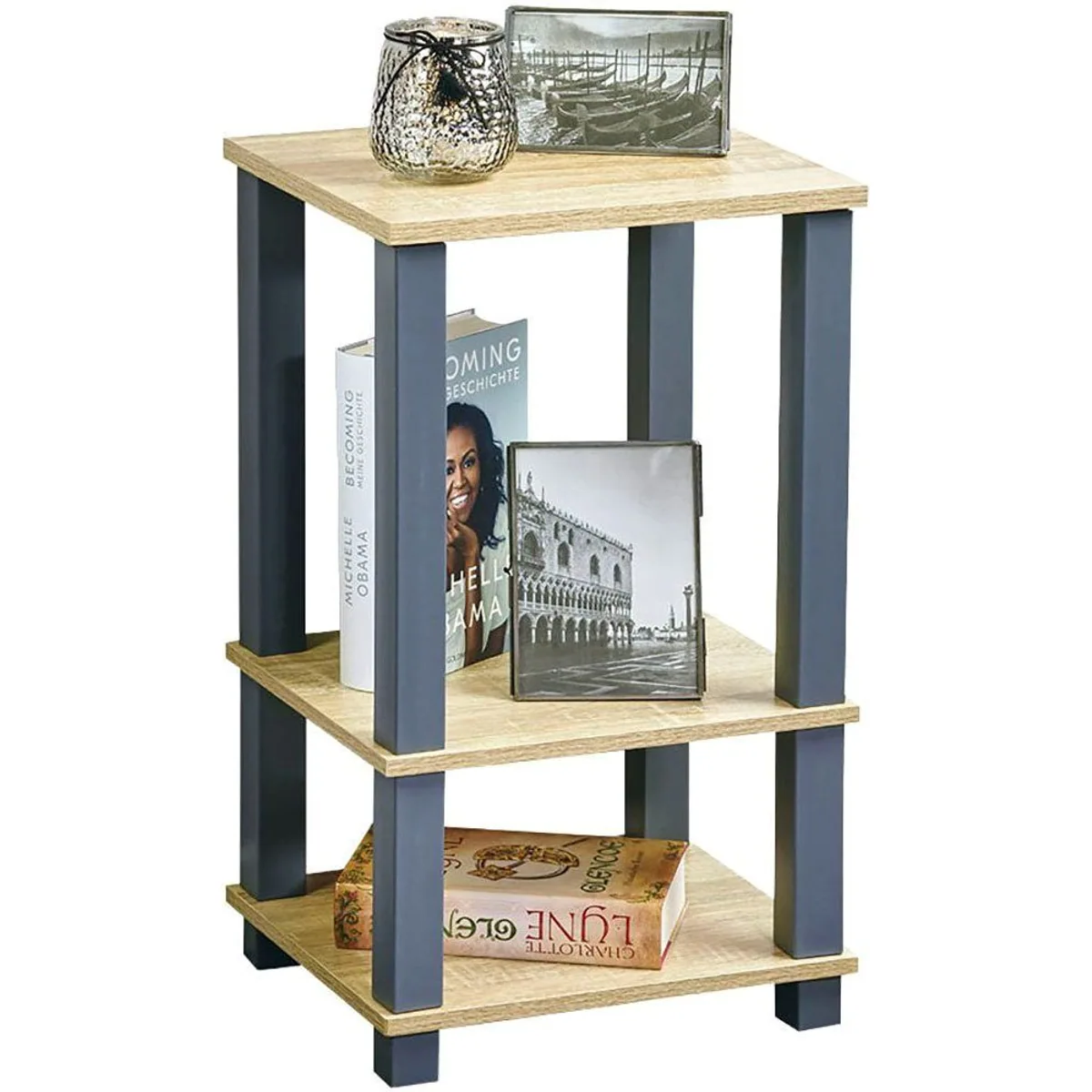 Kesper Ablageregal, FSC Eichedekor, hohe Stabilität, elegante Optik, maximale Tragfähigkeit 30 kg 3