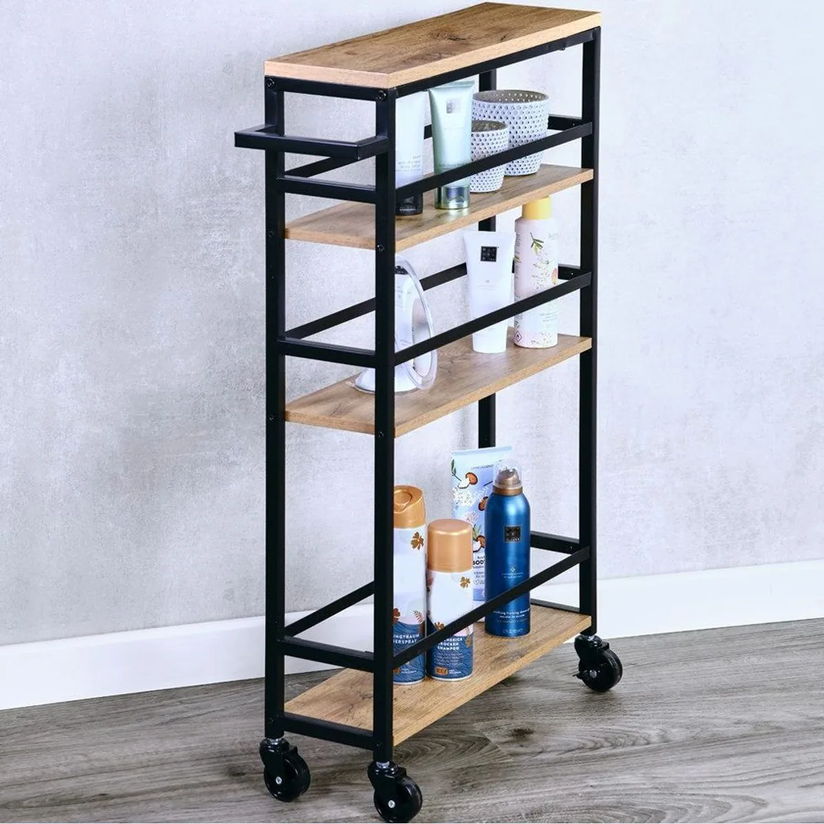 Kesper Nischenwagen, stabil und flexibel, 4 Rollen — ideal für Küche, Bad und Büro 3