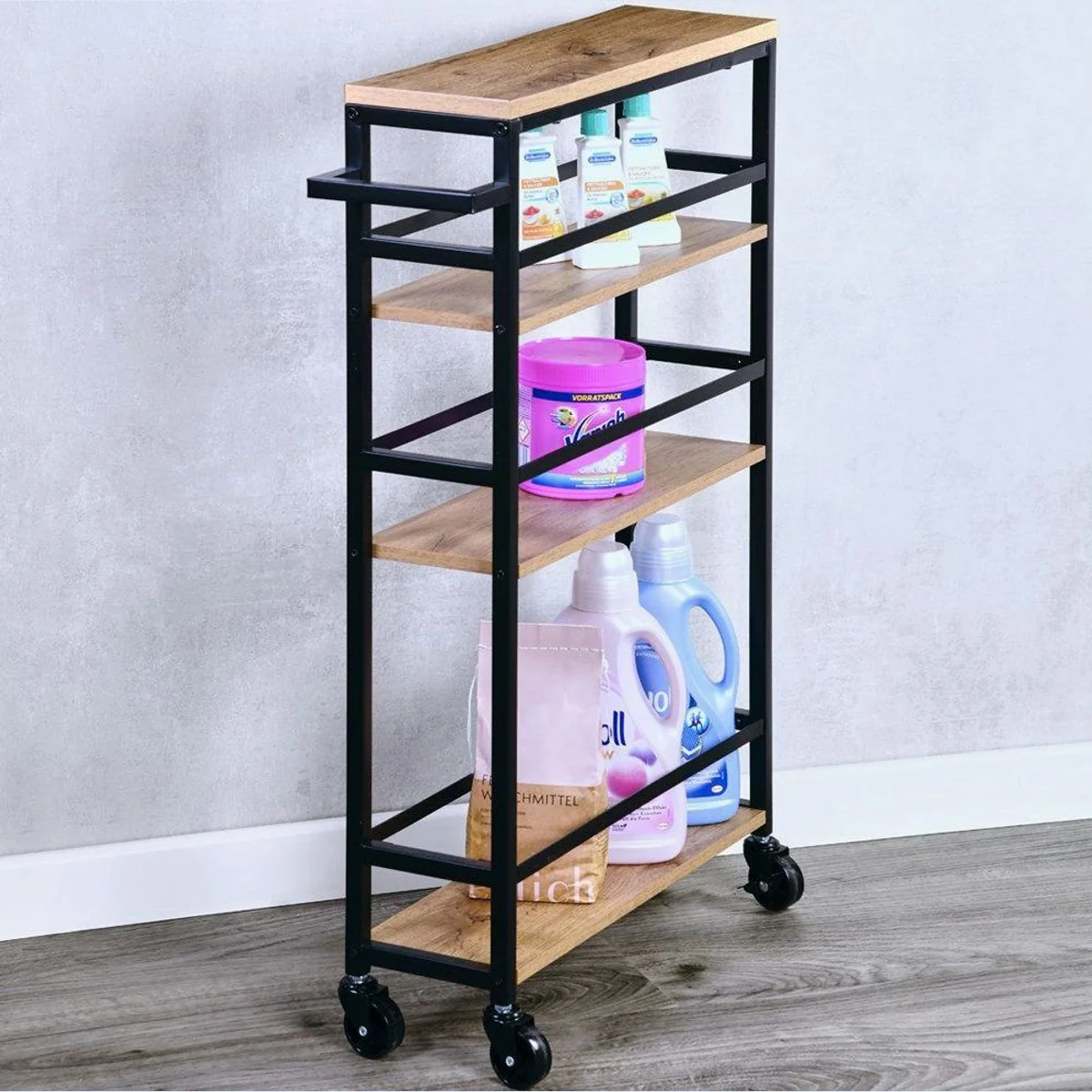 Kesper Nischenwagen, stabil und flexibel, 4 Rollen — ideal für Küche, Bad und Büro 5