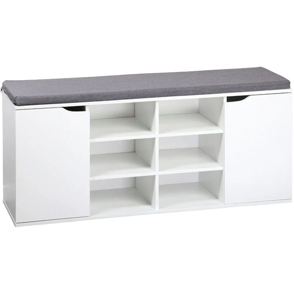 Kesper Schuhschrank mit Sitzkissen, 2 Türen, FSC-zertifiziert — stabil, variabel einstellbar, puristisches Design
