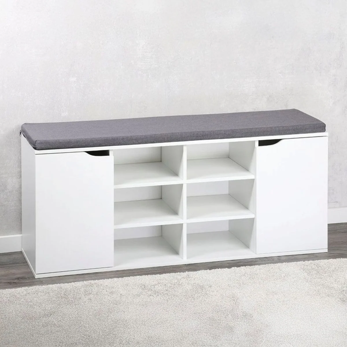 Kesper Schuhschrank mit Sitzkissen, 2 Türen, FSC-zertifiziert — stabil, variabel einstellbar, puristisches Design 2