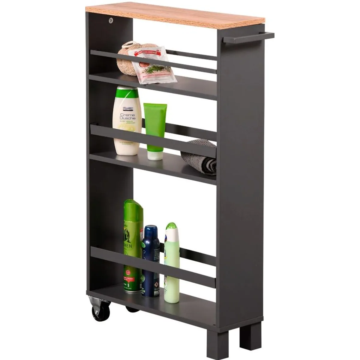 Kesper Nischenwagen, platzsparendes Design, FSC-zertifiziert, mit 2 Rollen 3