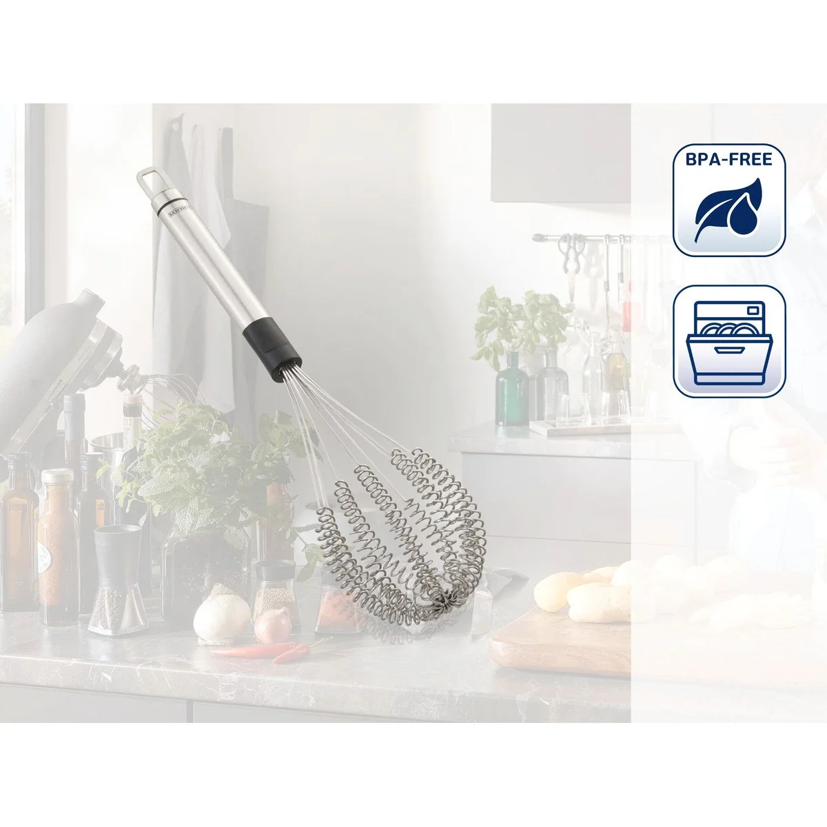 Leifheit Speed Quirl M Schneebesen, Edelstahlgriff, innovative Drahttechnologie 2