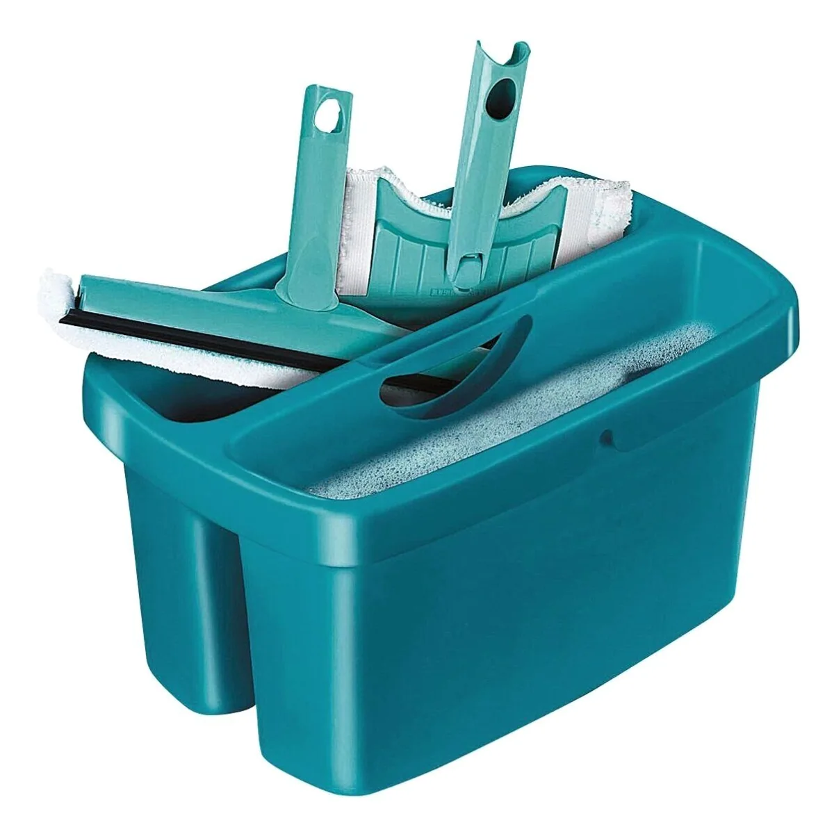 Leifheit Combi Box 52001, Zwei-Kammer-Eimer, stapelbar, stabiler Griff 4