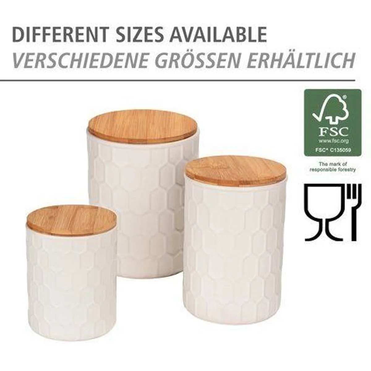 WENKO Maya Vorratsdose, Keramik, luftdicht mit Bambusdeckel — elegant, vielseitig, pflegeleicht 5