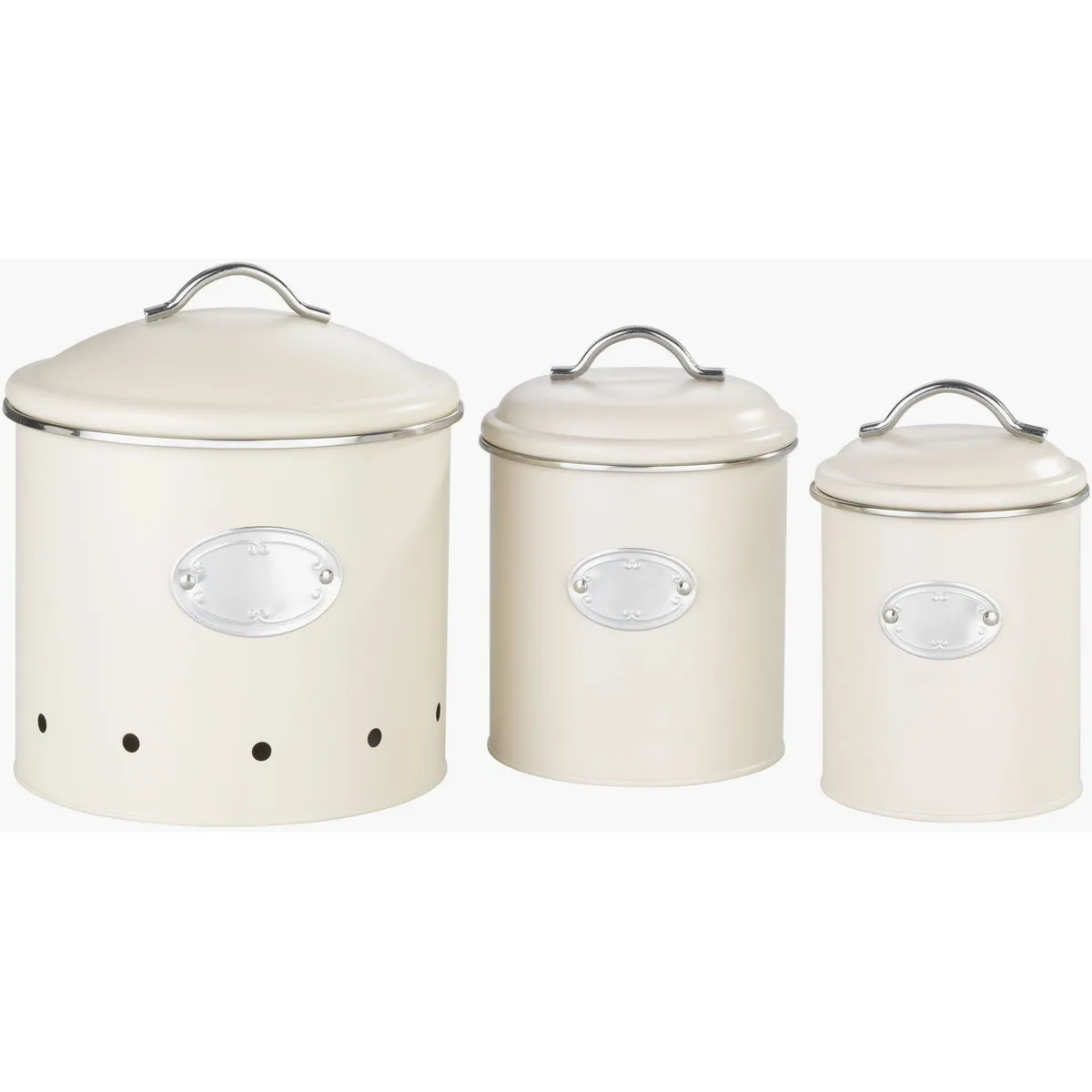 WENKO Vorratsdose Nero, Metall, Silikon, 4 L — Retro-Design, beschreibbares Schild, Luftzirkulation 5