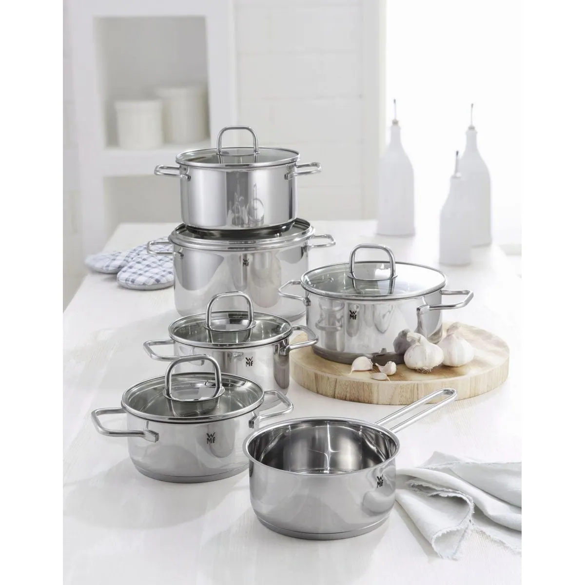 WMF Topf-Set Inspiration Induktion, energiesparend, rostfreier Edelstahl — 11-teilig 2