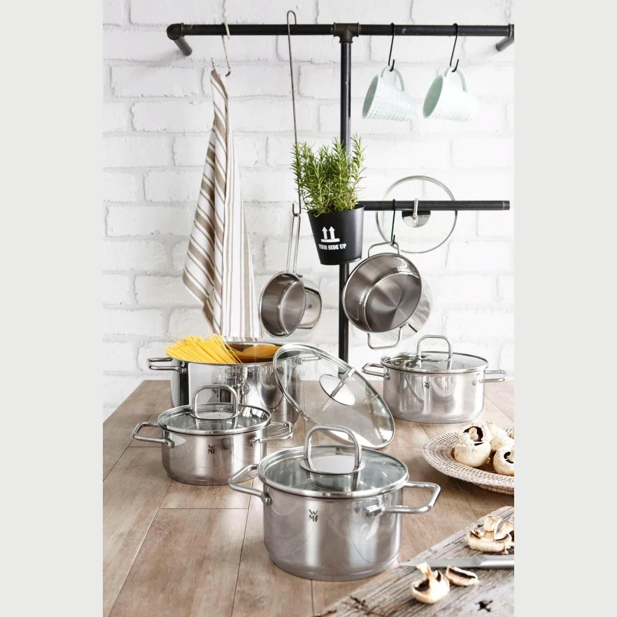 WMF Topf-Set Inspiration Induktion, energiesparend, rostfreier Edelstahl — 11-teilig 4
