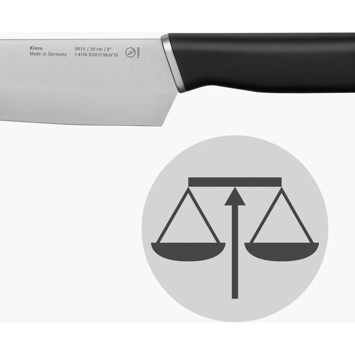 WMF Kineo Kochmesser, 20 cm, hochwertige Edelstahlklinge, ergonomisches Design, ausgezeichnete Balance 5