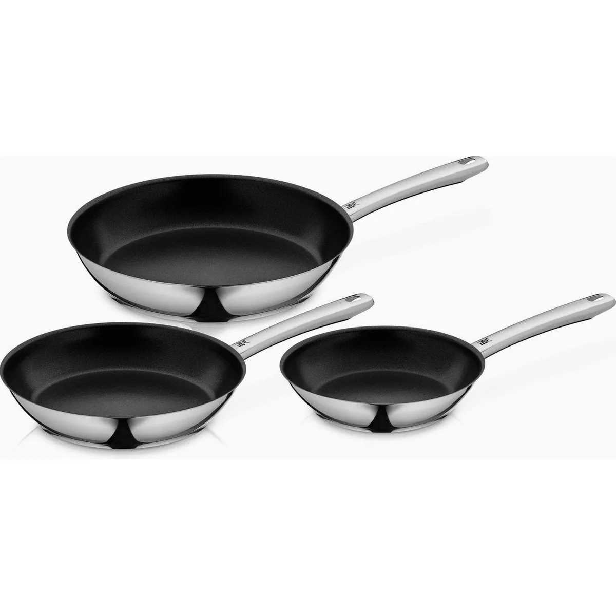 WMF Pfannen-Set Inspiration, vielseitig, energieeffizient, rostfreies Edelstahl — 3-tlg. (Ø 20/24/28 cm)