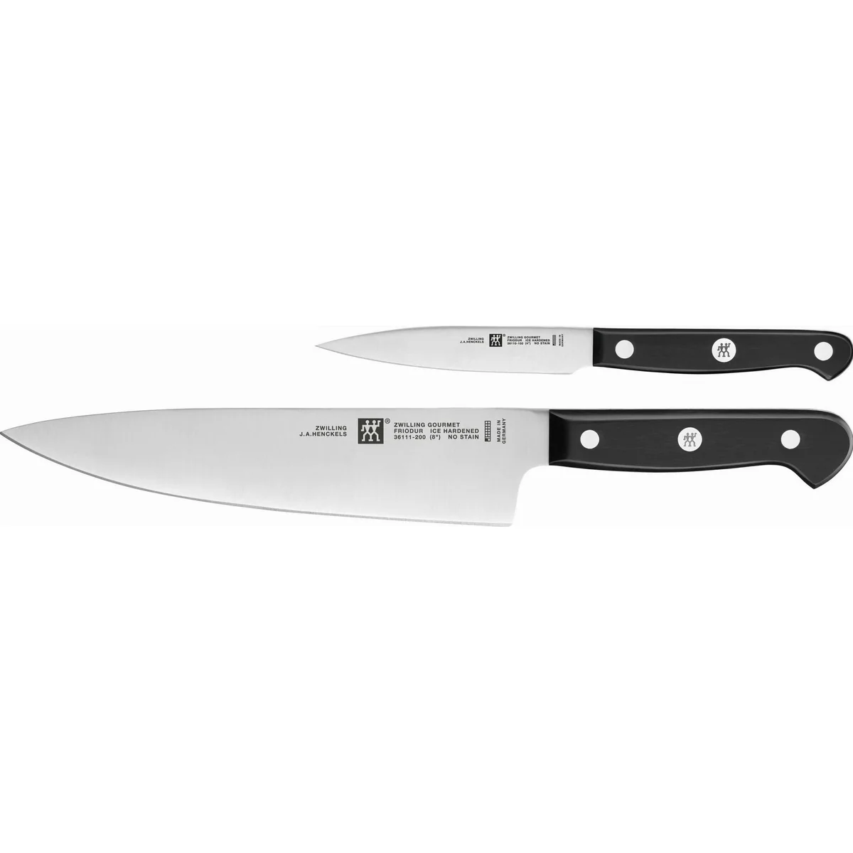 Zwilling Gourmet Messer-Set, 2-tlg., FRIODUR Klingen, ergonomische Griffe