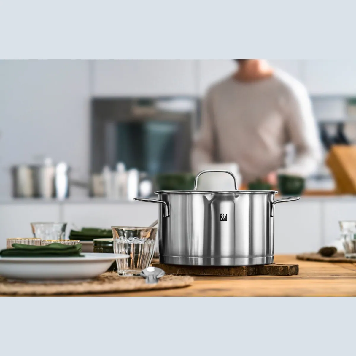 Zwilling Topf-Set TrueFlow, 5-teilig, Edelstahl 18/10, integrierte Siebfunktion 3